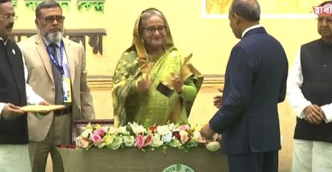 ১১ ব্যক্তি ও প্রতিষ্ঠানকে সম্মাননা দিলেন প্রধানমন্ত্রী
