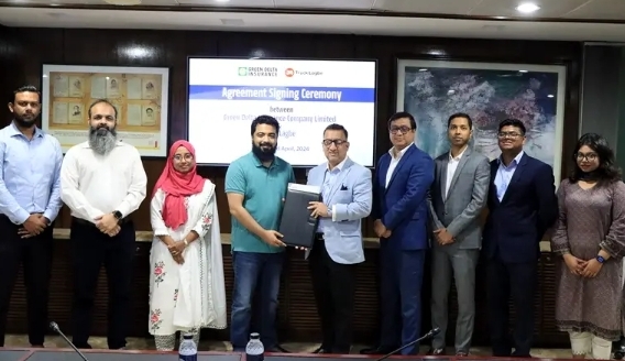 গ্রীন ডেল্টার সঙ্গে ট্রাক লাগবে’র মোটর বীমা চুক্তি