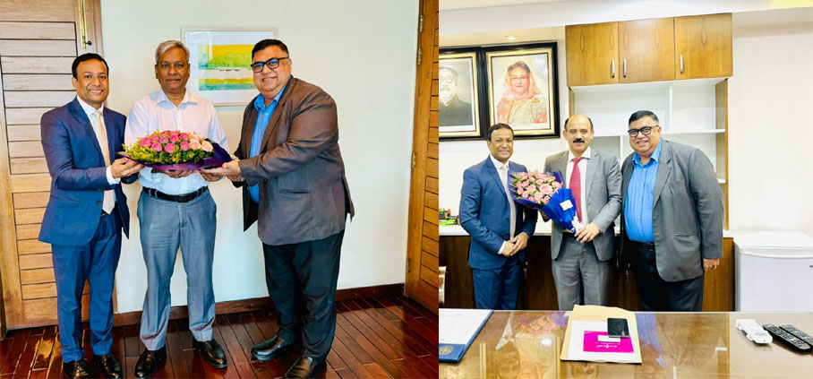বিএসইসি’র দুই কমিশনারকে ফুলেল শুভেচ্ছা প্রদান
