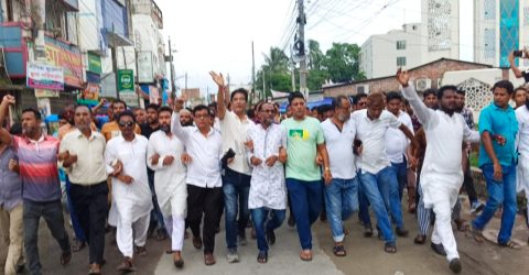 জামালপুর জেলা যুবদলের বিক্ষোভ মিছিল