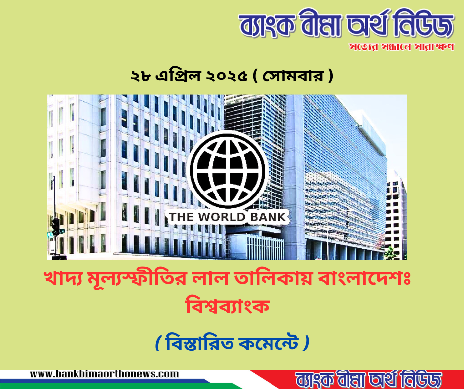 খাদ্য মূল্যস্ফীতির লাল তালিকায় বাংলাদেশঃ বিশ্বব্যাংক