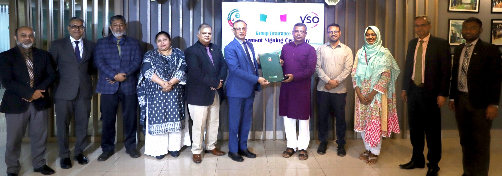 আস্থা লাইফ ইন্স্যুরেন্স কোম্পানী লিমিটেড ও ভলান্টারি সার্ভিস ওভারসিজ এর মধ্যে গ্রুপ বীমা চুক্তি স্বাক্ষর