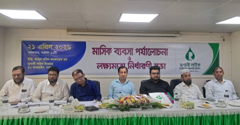 রূপালী লাইফ ইনসিওরেন্স এর মাসিক ব্যবসা পর্যালোচনা ও লক্ষ্যমাত্রা নির্ধারণী সভা অনুষ্ঠিত