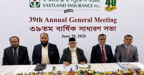 ইষ্টল্যান্ড ইন্স্যুরেন্স এর ৩৯তম বার্ষিক সাধারন সভায় ১০% নগদ লভ্যাংশ